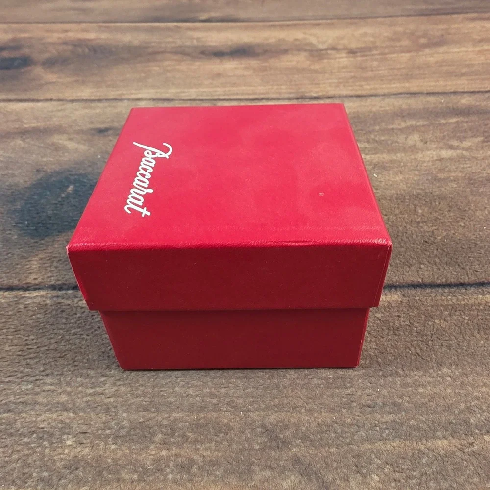 Baccarat Jewelry Gift Box OS Red Excellent Square Logo Presentation Pouch